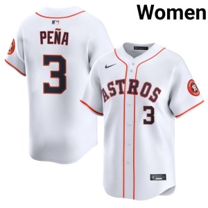 Jeremy Pena White #3 The Orange Crush Replica Women Jerseys 787830-732