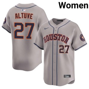 Jose Altuve Gray Womens The Orange Crush #27 Popular Jersey 337201-582