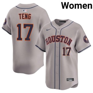 Kai-Wei Teng The Astros Stitched Women's #17 Gray Jerseys 221691-190