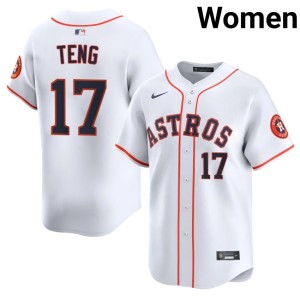 Kai-Wei Teng #17 Authentic White Houston Womens Jersey 835177-445