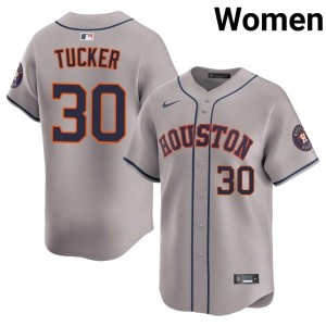 Kyle Tucker Women Gray Embroidery The Astronauts #30 Jerseys 290121-922