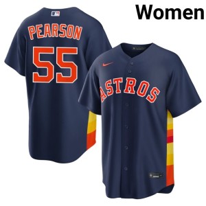 Nate Pearson Player #55 Houston Astronauts Navy Womens Jerseys 287583-227
