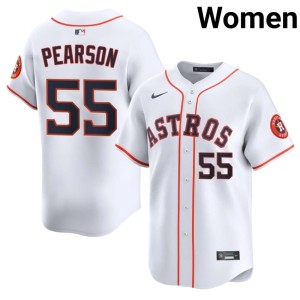 Nate Pearson White Houston Player #55 Womens Jersey 728822-759