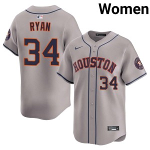 Nolan Ryan Game The Orange Crush Women's #34 Gray Jerseys 825414-871