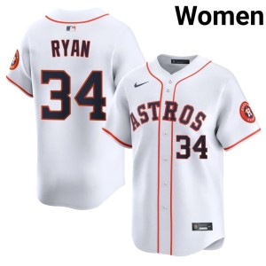 Nolan Ryan Womens #34 Astros Player White Jerseys 504968-189