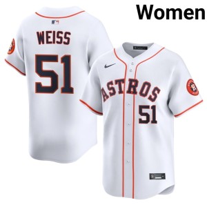 Ryan Weiss Women's 'Stros White Popular #51 Jersey 188095-841