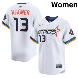 Billy Wagner #13 Women HOU Popular White City Connect Jerseys 427813-777
