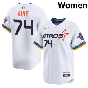 Bryan King 'Stros #74 White City Connect Women's Stitched Jersey 720524-541