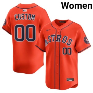 Custom 2026 Orange Houston 'Stros #00 Women Jerseys 677318-564