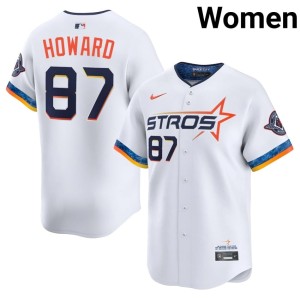 Dylan Howard HOU Astros White Player City Connect Women #87 Jerseys 591257-936