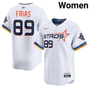 Francisco Frias City Connect Womens Houston 'Stros #89 New White Jerseys 444239-314