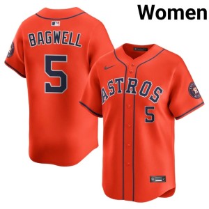Jeff Bagwell Orange The Astros Replica Women #5 Jersey 539962-798