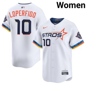 Joey Loperfido Women #10 Houston Astros Official City Connect White Jerseys 730526-128