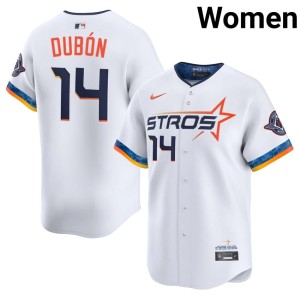 Mauricio Dubon Houston 'Stros Women's White #14 Popular City Connect Jerseys 839450-440