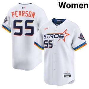 Nate Pearson White #55 Official Women Astros City Connect Jersey 559586-300