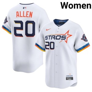 Nick Allen White #20 Embroidery The Orange Crush Women's City Connect Jersey 352000-311