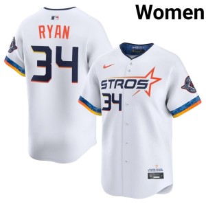 Nolan Ryan Women's The Astronauts #34 City Connect White Official Jerseys 736218-847