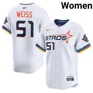 Ryan Weiss Women White City Connect The Astronauts MLB #51 Jerseys 233035-127