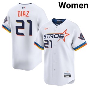 Yainer Diaz Womens City Connect #21 White Houston 'Stros Authentic Jersey 536783-533