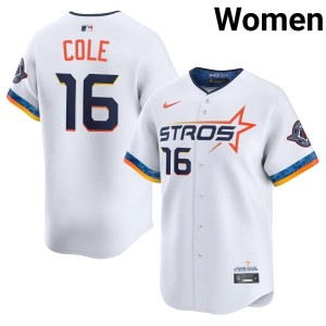 Zach Cole #16 Womens Houston 'Stros White City Connect Limited Jersey 328761-187