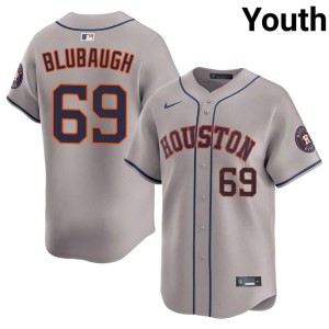 AJ Blubaugh New #69 Houston Gray Youth Jersey 394397-209