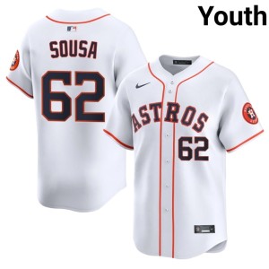 Bennett Sousa Houston Astronauts Youth #62 White New Jersey 275717-776