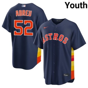 Bryan Abreu #52 Youth New Houston Astros Navy Jersey 118171-506