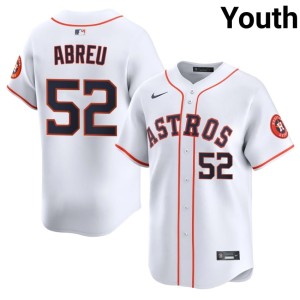 Bryan Abreu Houston 'Stros Player #52 White Youth Jersey 876024-595