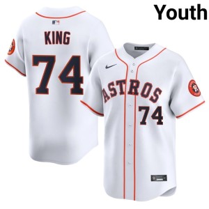 Bryan King #74 New Youth White 'Stros Jersey 140942-371