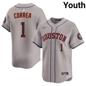 Carlos Correa 'Stros Gray #1 Youth Official Jerseys 625509-242