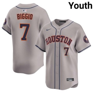 Craig Biggio #7 Youth Houston 'Stros Gray Stitched Jersey 550415-116