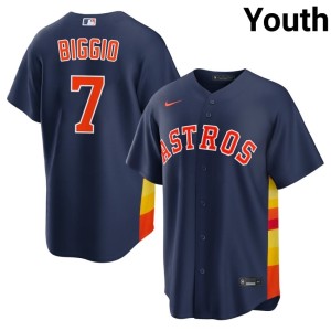 Craig Biggio Youth New The Orange Crush #7 Navy Jersey 452456-551