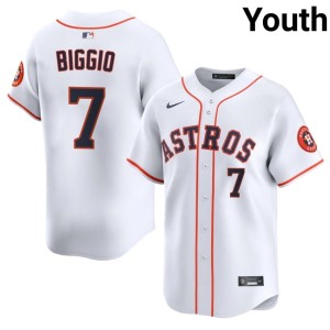 Craig Biggio Youth Limited White HOU Astros #7 Jersey 197104-133