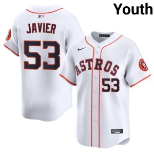 Cristian Javier Houston Astronauts #53 White Game Youth Jersey 239872-483
