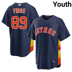 Francisco Frias Houston 'Stros Navy #89 Authentic Youth Jersey 514854-680
