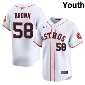 Hunter Brown White #58 Youth The Astronauts MLB Jerseys 379501-601