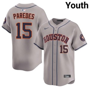 Isaac Paredes Gray Youth Houston Astronauts Popular #15 Jersey 354836-571