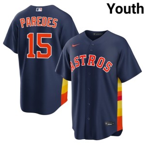 Isaac Paredes #15 Official HOU Youth Navy Jersey 167478-363