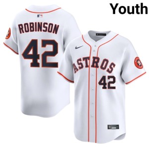 Jackie Robinson Houston Astros White Game #42 Youth Jersey 979692-586