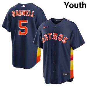 Jeff Bagwell Navy Youth Houston Astronauts #5 MLB Jersey 297315-979