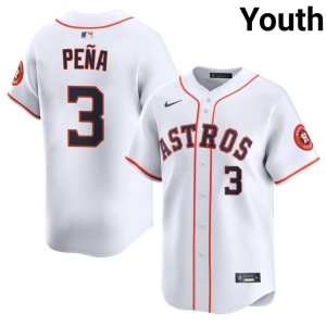 Jeremy Pena White HOU Astros Game #3 Youth Jerseys 310746-544