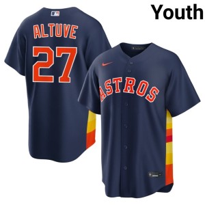 Jose Altuve Navy #27 Houston 'Stros Youth Stitched Jersey 789206-789