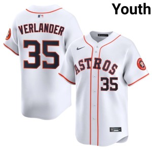 Justin Verlander White The Astronauts #35 Youth Game Jersey 517763-484