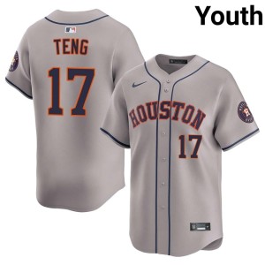 Kai-Wei Teng Gray Youth Houston Astronauts Limited #17 Jerseys 213530-646