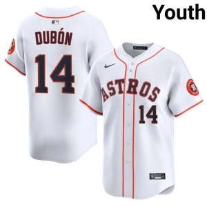 Mauricio Dubon New #14 Youth Houston 'Stros White Jersey 216525-422