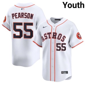 Nate Pearson Youth #55 2026-27 HOU Astros White Jersey 356351-353