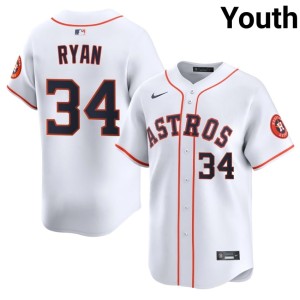 Nolan Ryan #34 White 2026 Youth HOU Astros Jersey 379981-838