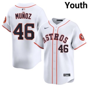 Roddery Munoz #46 Youth White Houston 'Stros 2026 Jerseys 693775-189