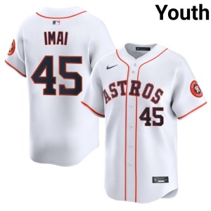 Tatsuya Imai Authentic White #45 Youth HOU Astros Jerseys 551436-807