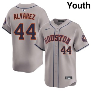 Yordan Alvarez Game Gray HOU Youth #44 Jersey 466693-614